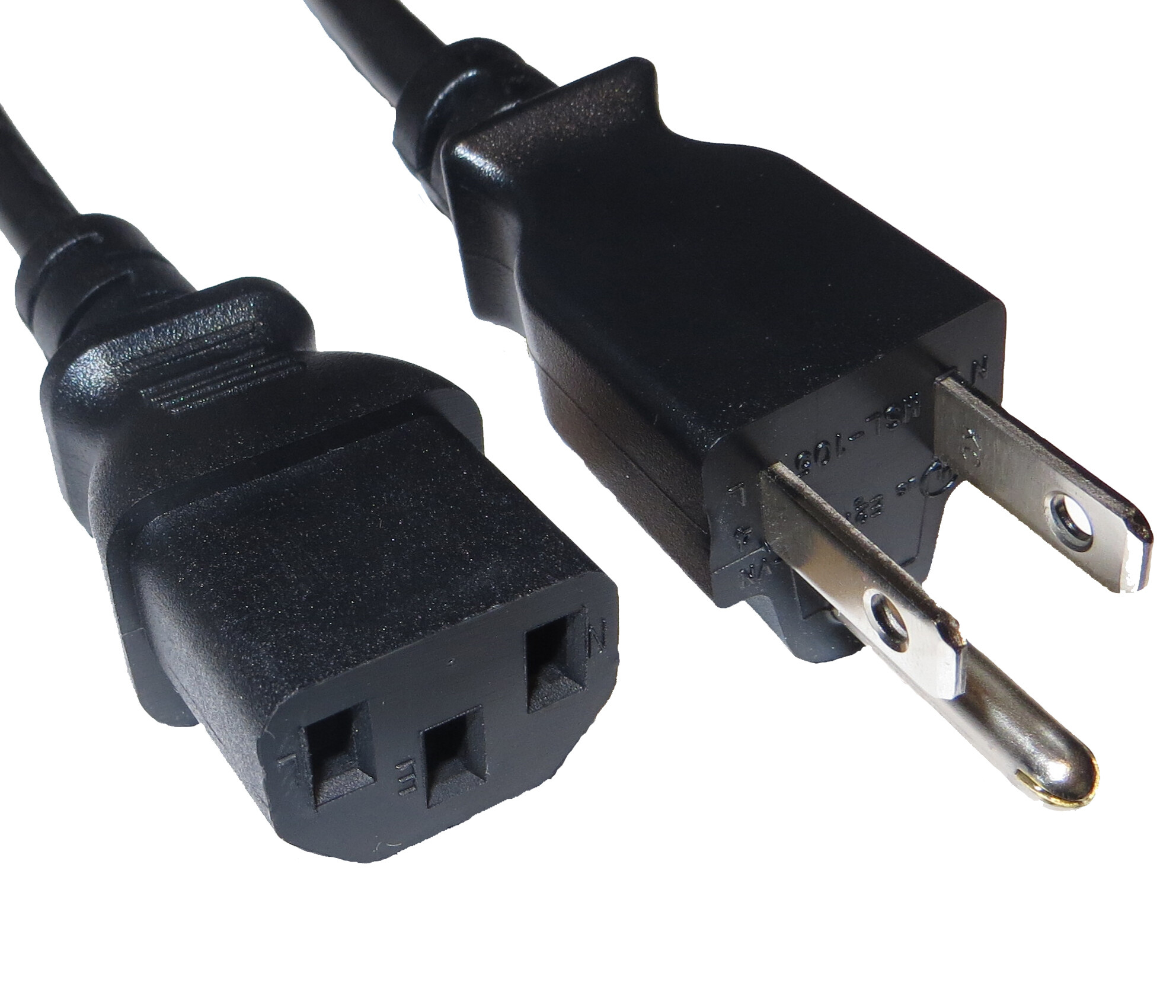 Male and Female ends of Shielded Power Cord